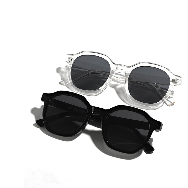Damen stilvolle Sonnenbrille im modernen, kantigen Design Karnz