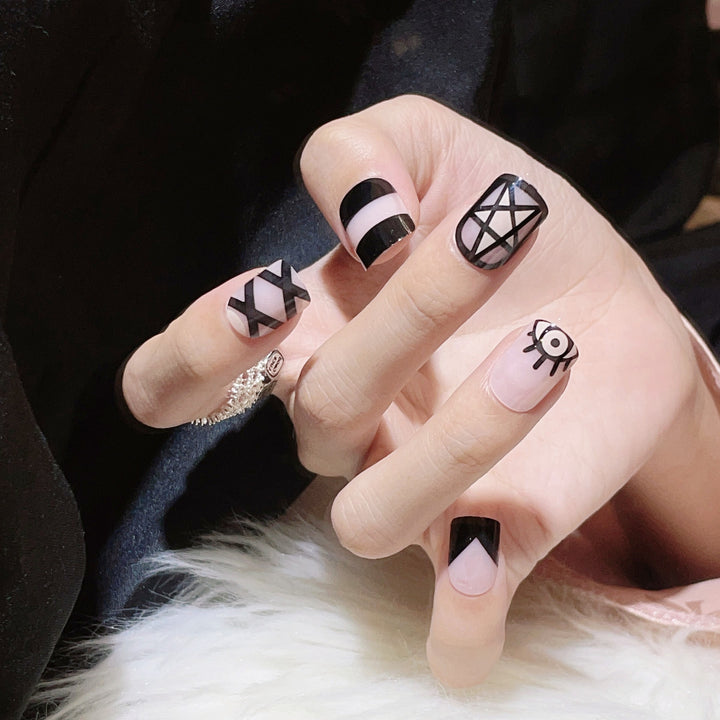Künstlerisches Abstract Press-On Nagelset