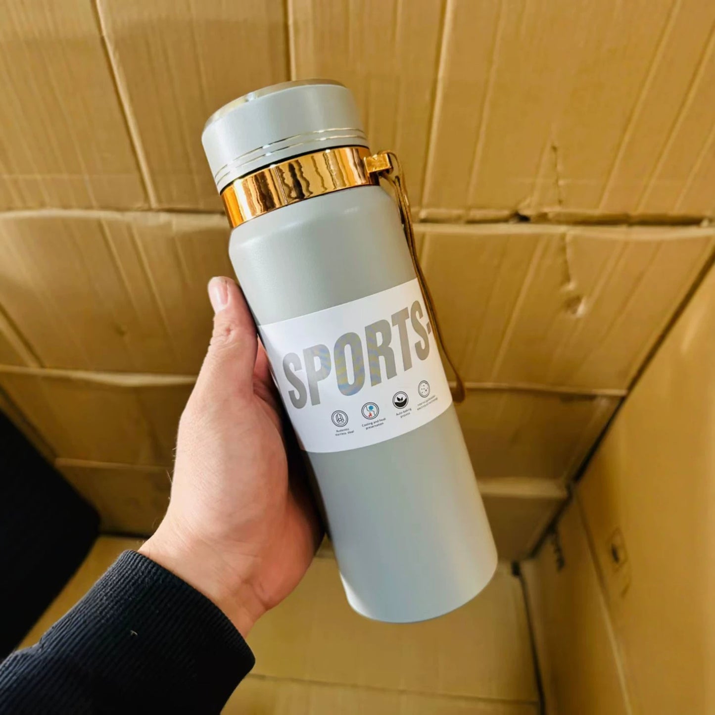 Unisex Sportliche Thermo-Trinkflasche Karnz