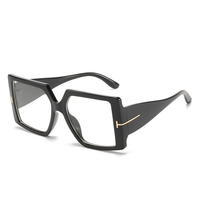 Oversized Geometrische Schild Sonnenbrille Karnz