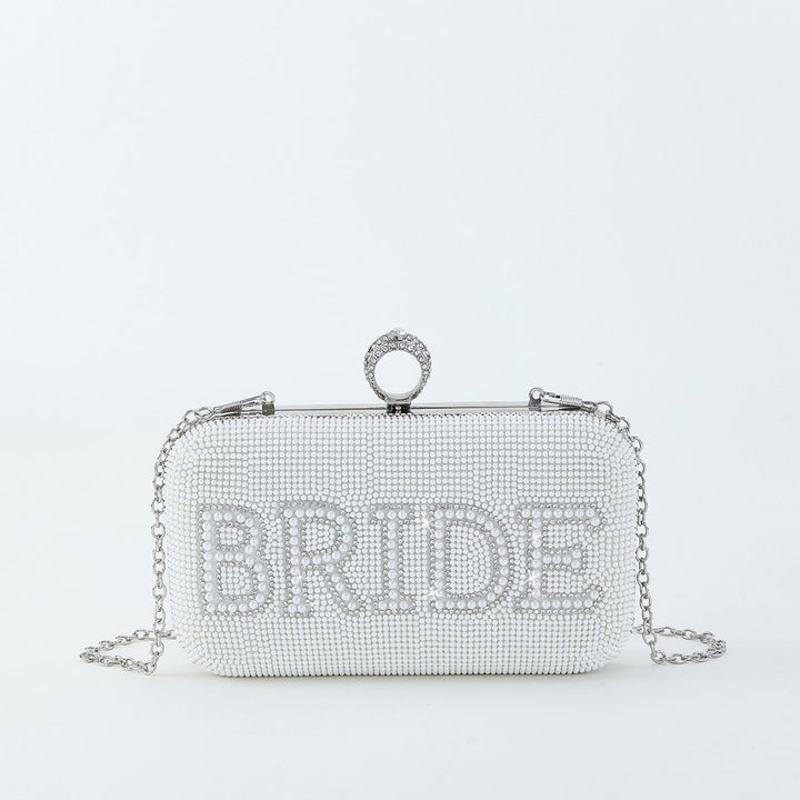 Hochzeitsabendtasche mit Kristallverzierung