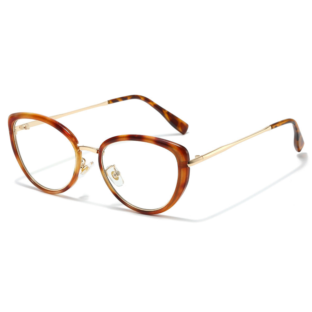 Modische Cat-Eye-Sonnenbrille mit trendigem Schildpatt-Rahmen Karnz
