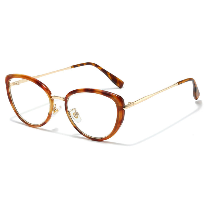 Modische Cat-Eye-Sonnenbrille mit trendigem Schildpatt-Rahmen Karnz
