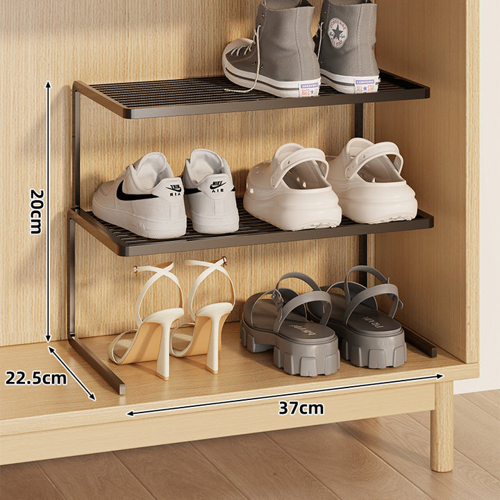 Kompakte Doppel-Schicht Verstellbare Schuhregal Erhöher für Schrank und Kleiderschrank