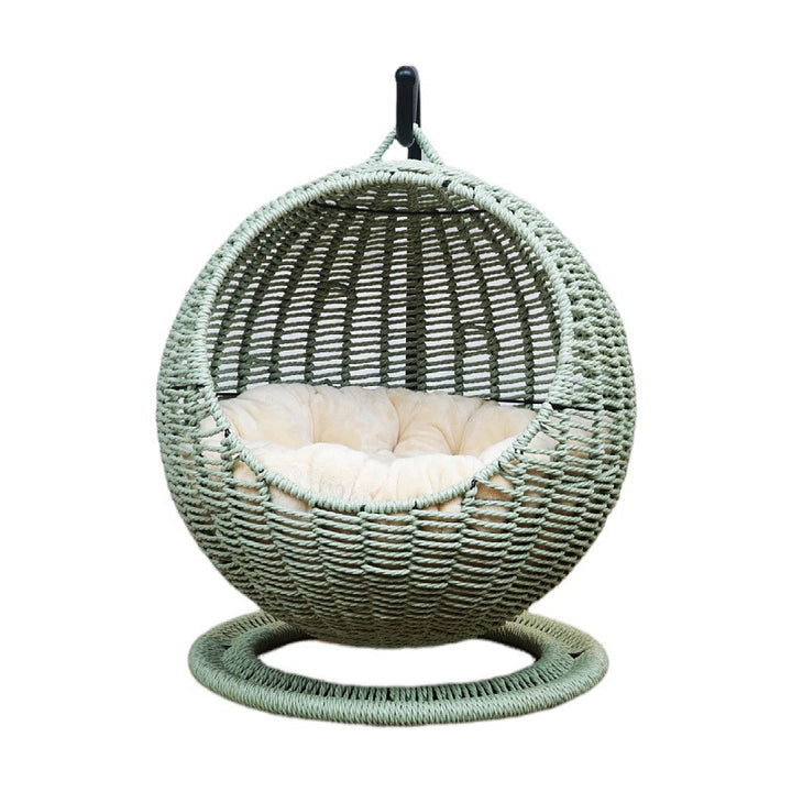 Hängesessel Aus Rattan mit Gemütlichem Polster Karnz