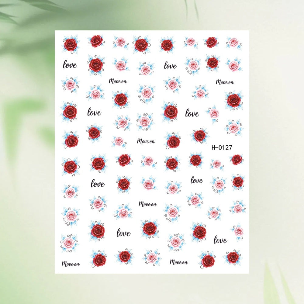 Floral Nagelkunst Aufkleber Blatt