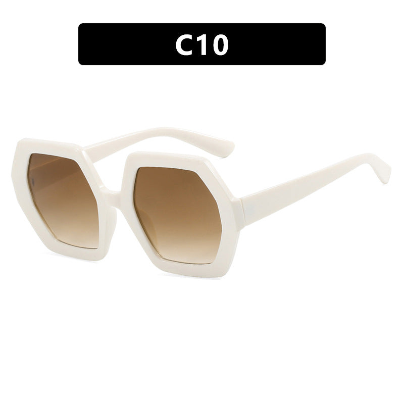 Damen innovative hexagonale Sonnenbrille Karnz