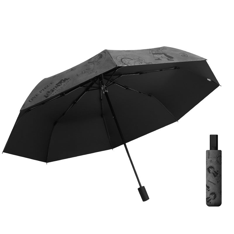 Damen Automatischer Faltregenschirm mit hochwertigem One Piece Design Karnz