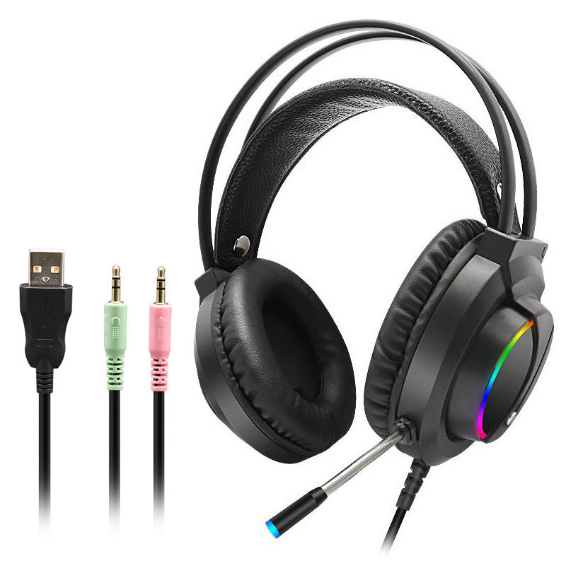 Gaming-Headset für Herren mit RGB-Beleuchtung und Geräuschunterdrückendem Mikrofon Karnz