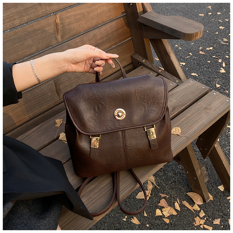 Vintage-inspirierter Leder-Rucksack Karnz