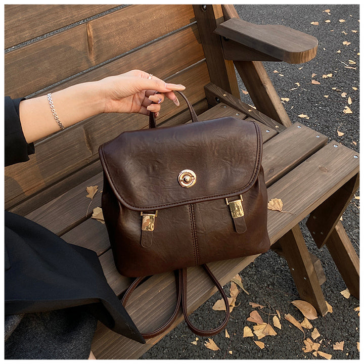 Vintage-inspirierter Leder-Rucksack Karnz