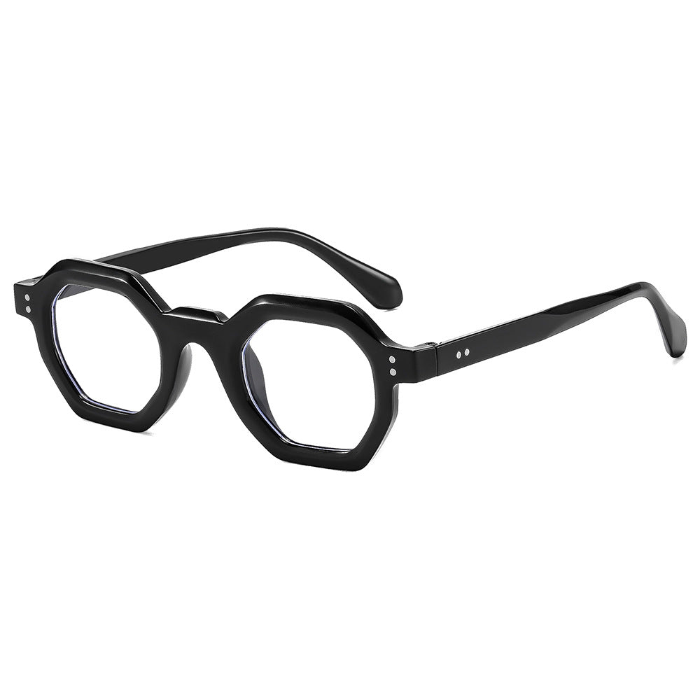 Damen oktagonale Sonnenbrille mit modischem Muster und UV-Schutz Karnz