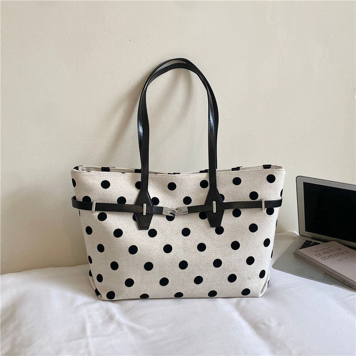 Polka Dot Canvas Tasche