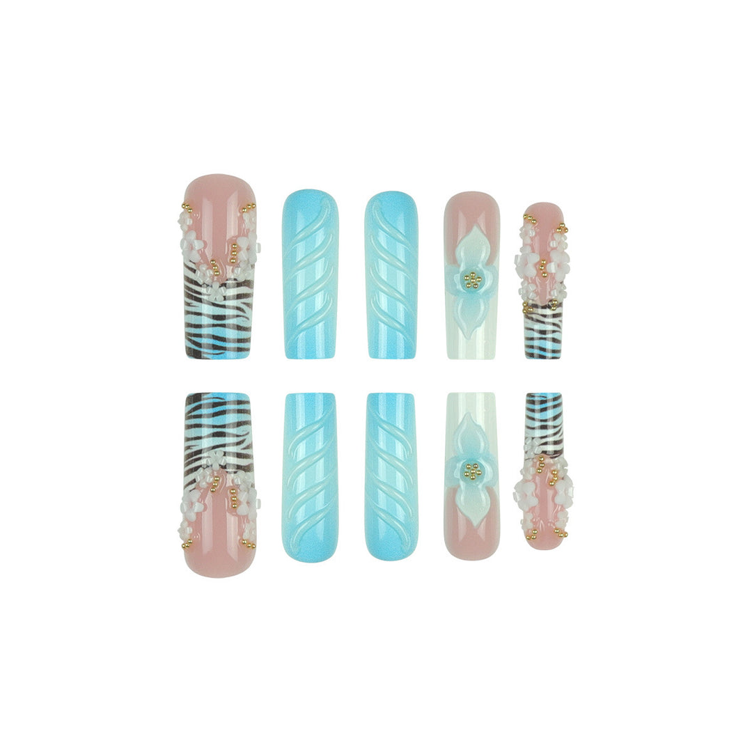 Dekorative Floral 3D Nagelverlängerungen Karnz