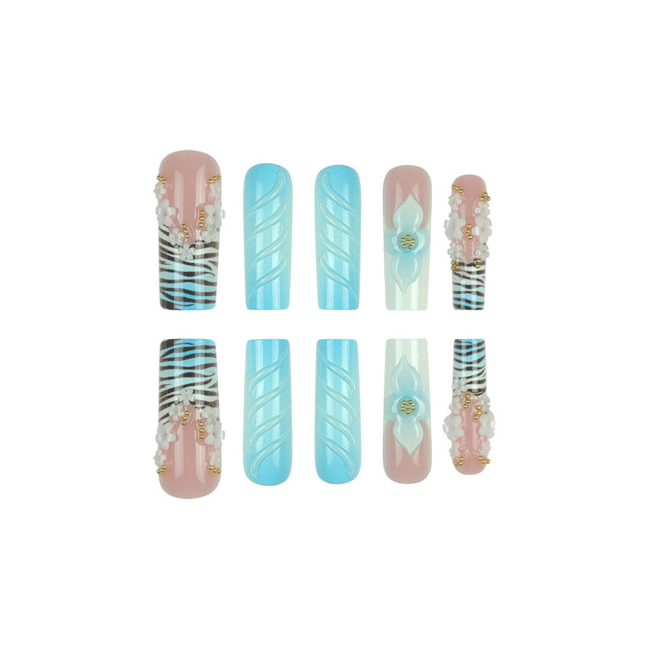 Dekorative Floral 3D Nagelverlängerungen Karnz