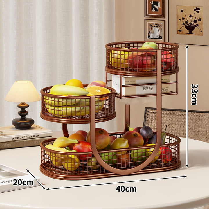 Drei-Tier Metallgitter Theken Obst- & Gemüse-Displaystand