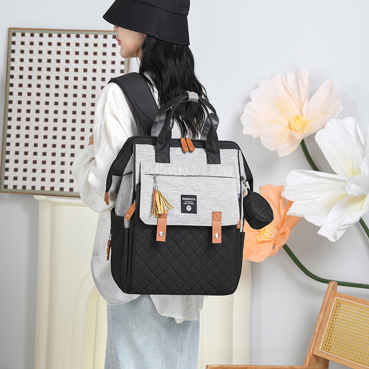 Multifunktionaler gesteppten Windelrucksack Karnz