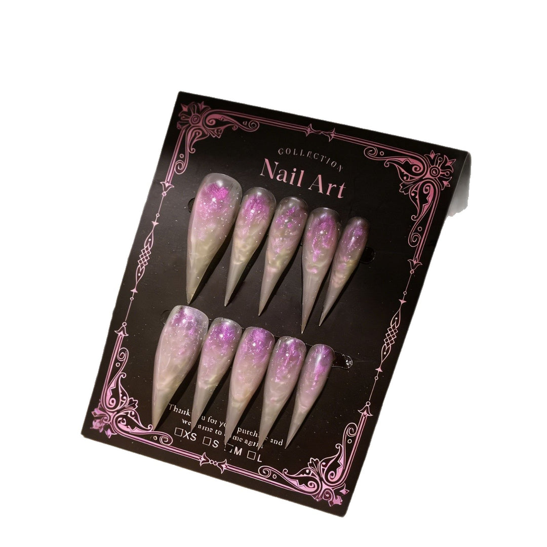 Stiletto Press-On Nagelspitzen mit elegantem Glitzerdesign