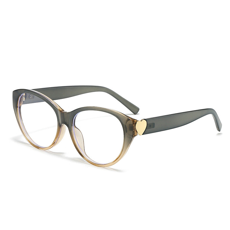 Damen Cat-Eye Sonnenbrille mit Herzmotiv Karnz