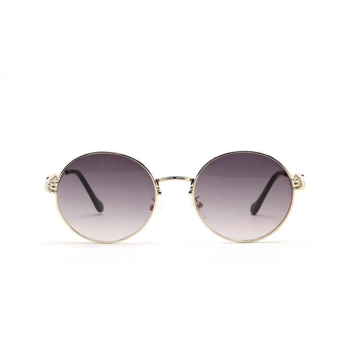 Damen runde Vintage-Sonnenbrille mit exklusivem Metallrahmen Karnz