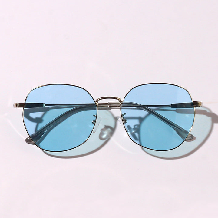 Damen auffällige geometrische Sonnenschutzbrille mit UV-Schutz Karnz