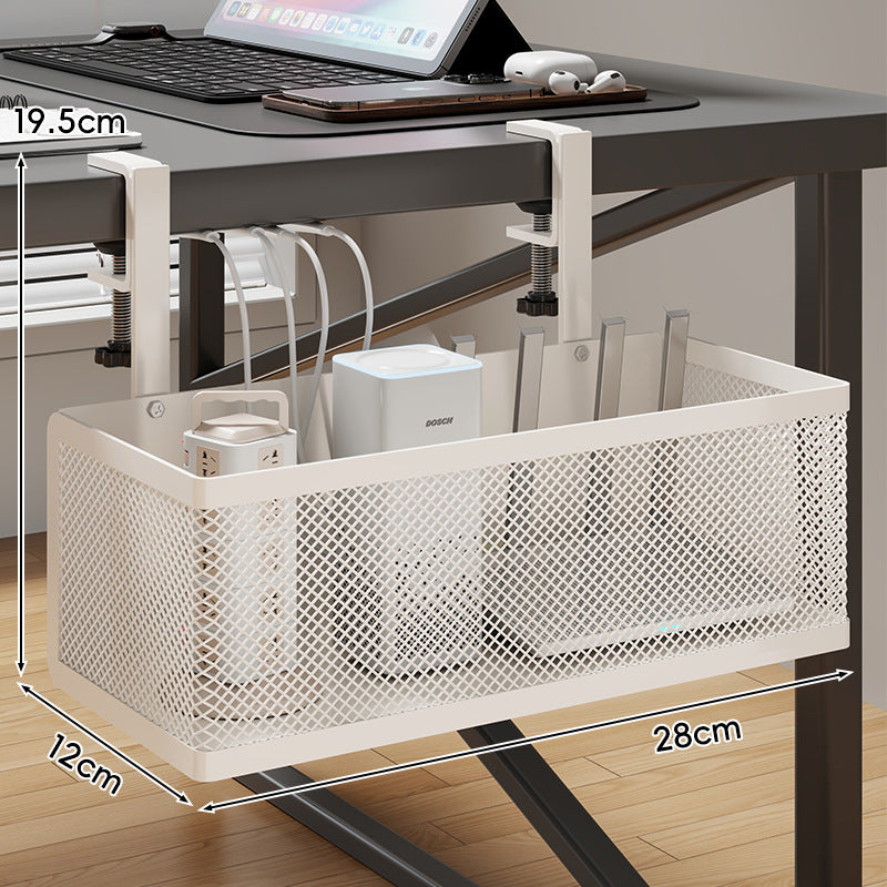 Unter-Tisch Klemmen-Mesh-Kabel- und Stromleistenorganizerkorb