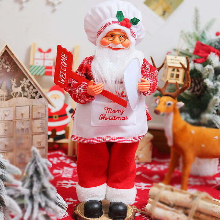 Nostalgische Weihnachtsmann Dekoration Karnz