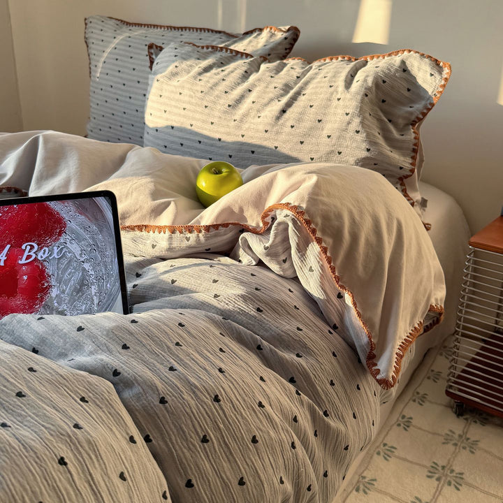 Sternenmuster Steppbett-Wäsche Set