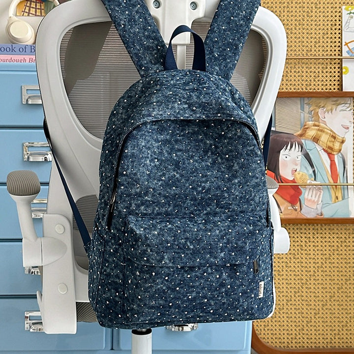Lässiger leichter Rucksack mit gepunktetem Design Karnz