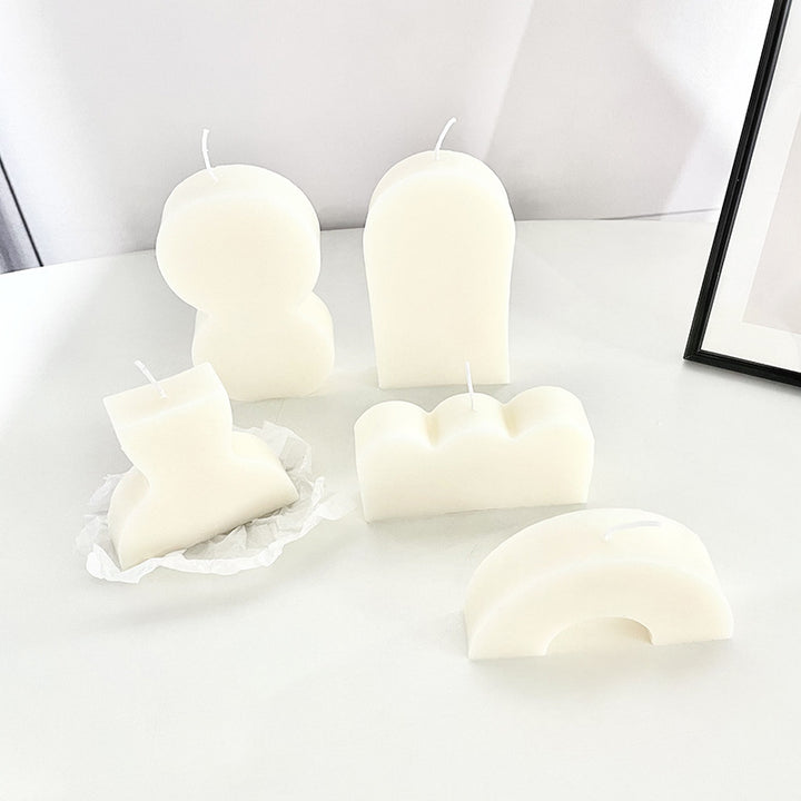 Minimalistische Bogen-Top Skulpturale Säul kerze