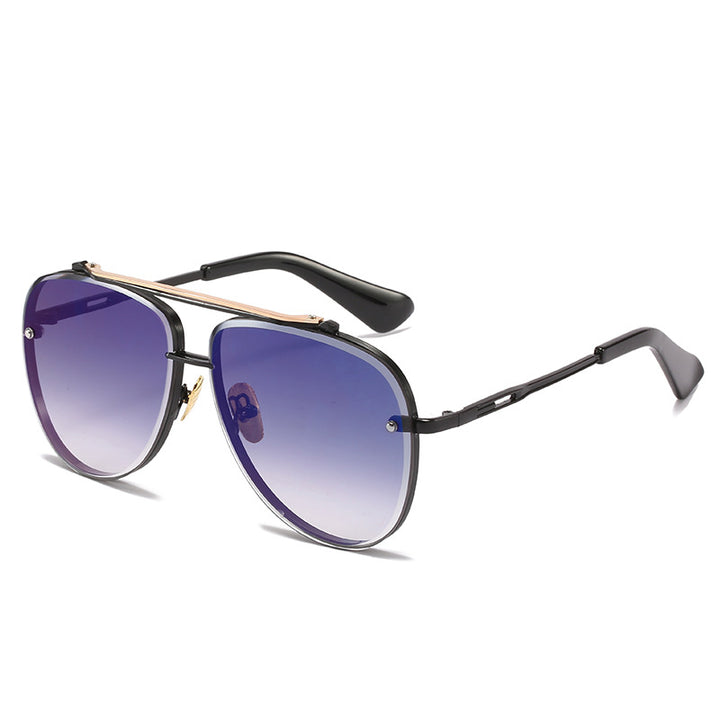 Damen Oversized Piloten-Sonnenbrille mit verstellbaren Nasenpolstern und hochwertigem Metallrahmen Karnz
