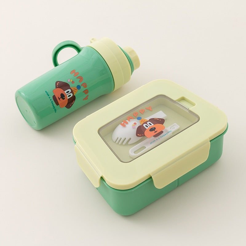 Spaß-Themen Bento Lunchbox mit integriertem Besteckset