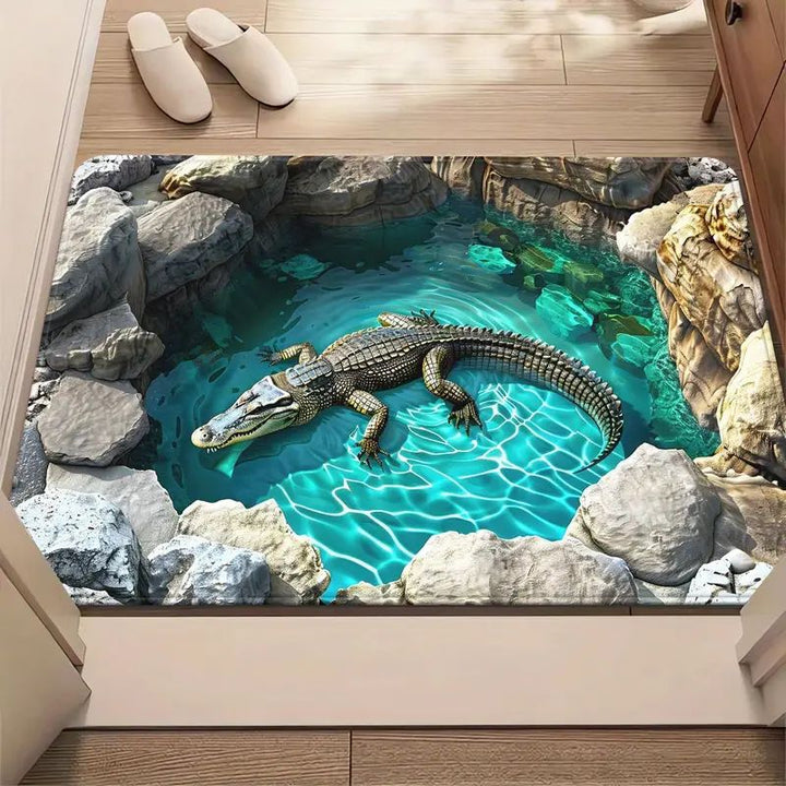 Realistische Alligator-Themen Bereichsmatte