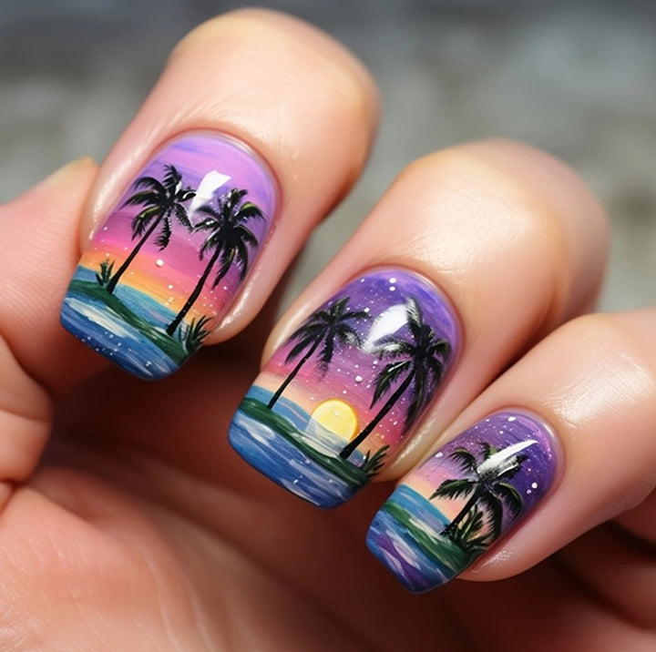 Beach Sunset Nail Art Set Karnz