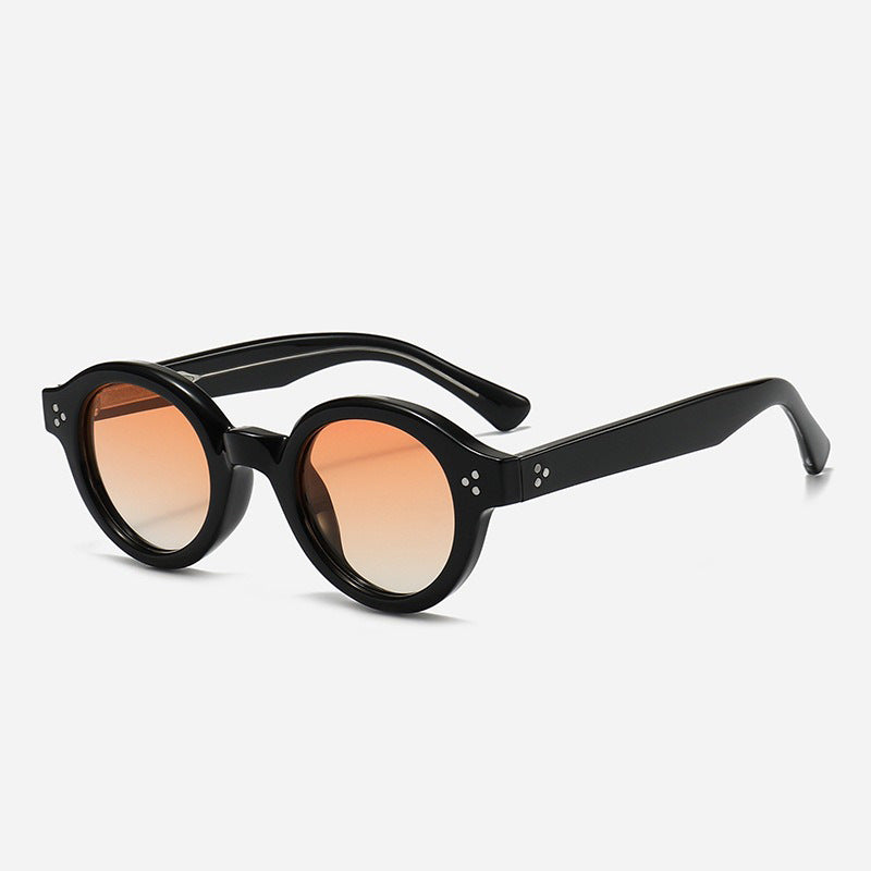 Damen Modische Rund-Sonnenbrille mit stilvollen Akzenten Karnz