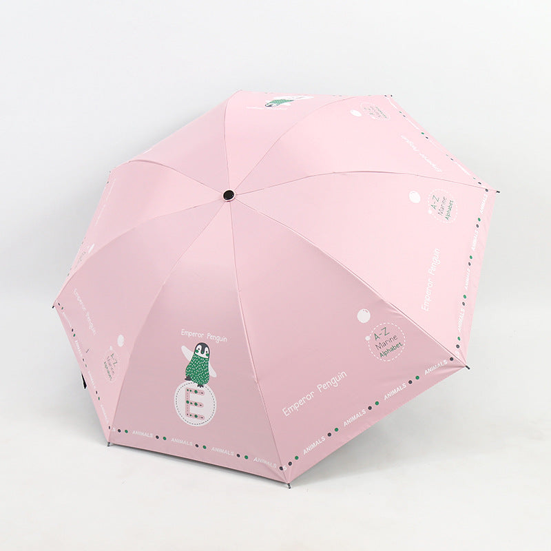 Damen Falt-Regenschirm mit lustigem Tierdesign Karnz
