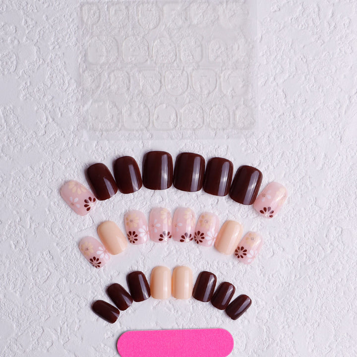 Künstlerisches Floral-Nagelset