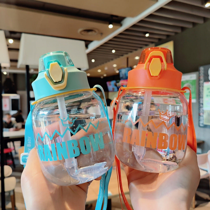 Damen Wasserflasche mit integriertem Straw Karnz