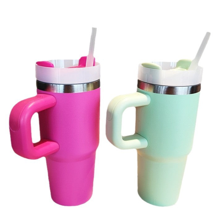 Damen Premium Getränkebecher mit ausklappbarem Strohhalm Karnz