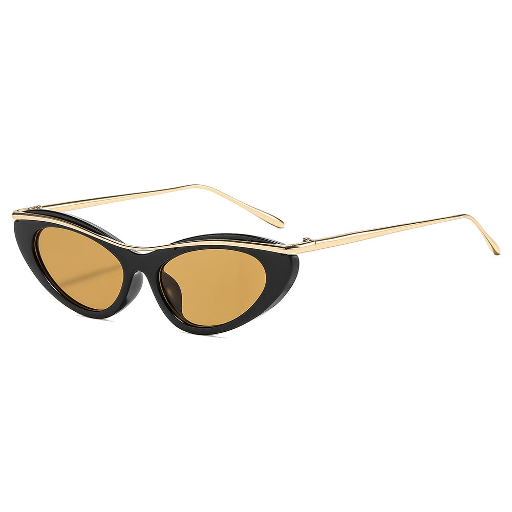 Damen Cat-Eye Sonnenbrille mit elegantem Metallrahmen Karnz