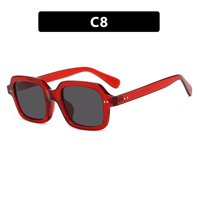 Damen moderne quadratische Sonnenbrille mit breitem Rahmen und elegantem Design Karnz