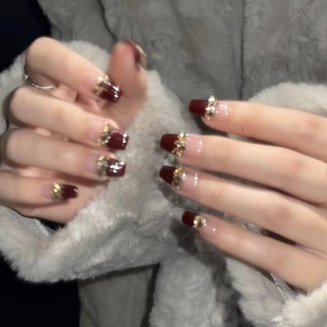Premium Dekorative Press-On Nagelset