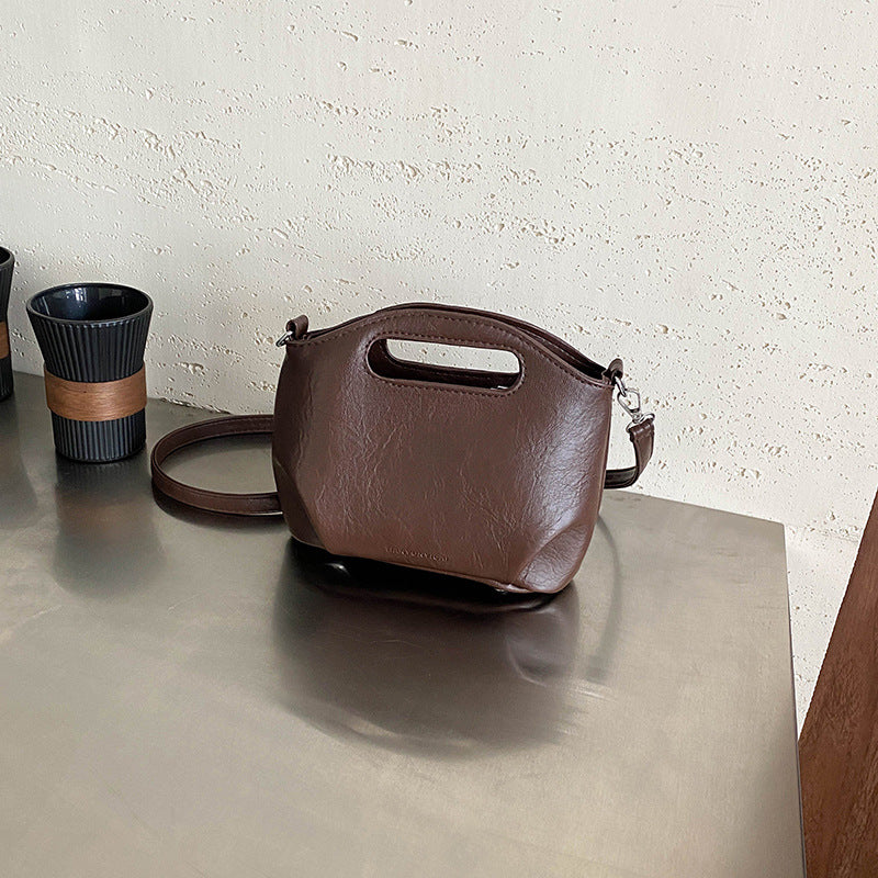 Stylische Faux-Leder Mini Umhängetasche