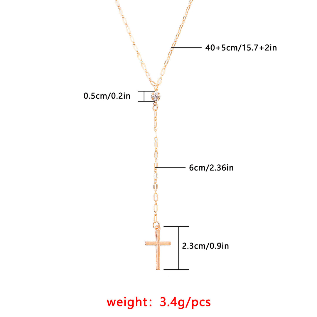 Zart Kreuz Lariat Halskette Karnz