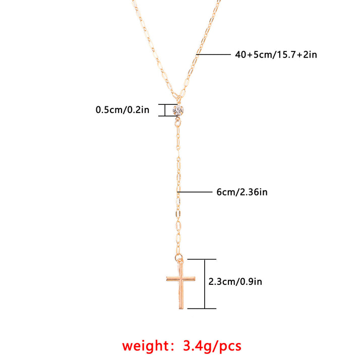 Zart Kreuz Lariat Halskette Karnz