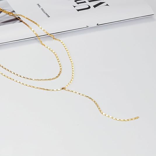 Schichtige Strass Tropfen Halskette Karnz