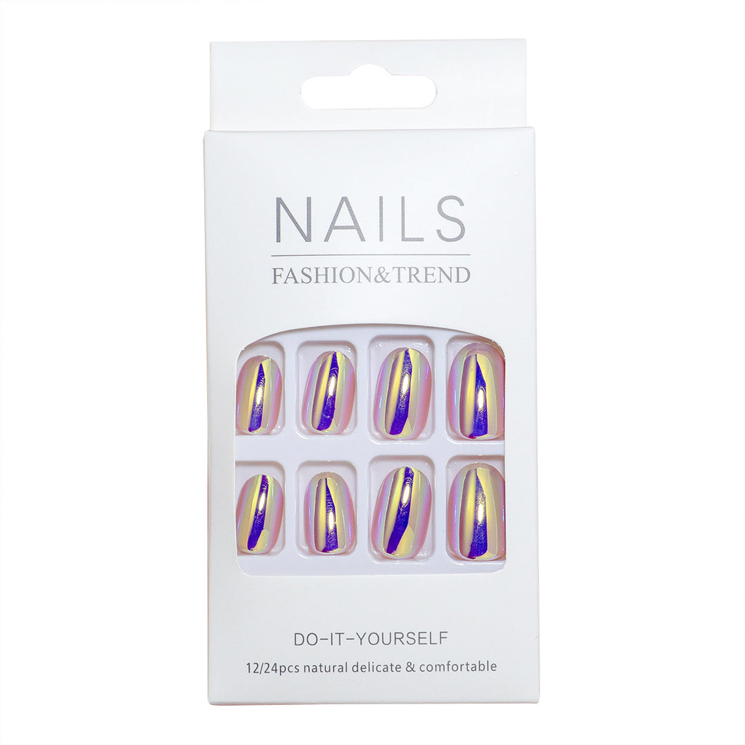 Premium-Spiegel-Finish Press-On Nagelset Karnz