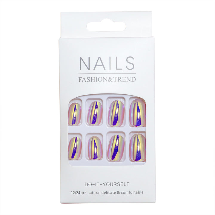 Premium-Spiegel-Finish Press-On Nagelset Karnz