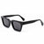 Damen stylische Sonnenbrille im modernen Design mit robustem, transparenten Rahmen Karnz