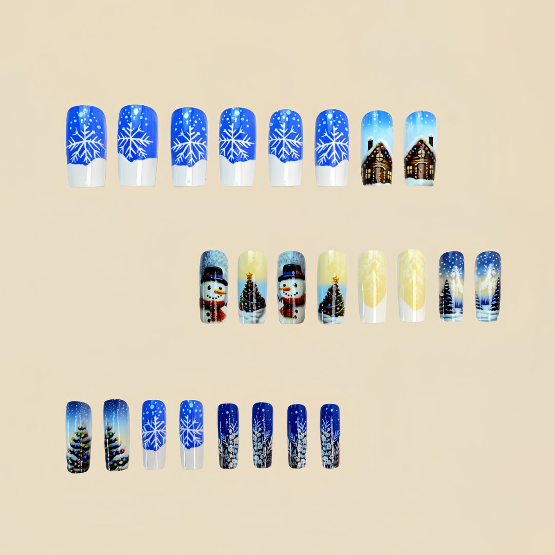 Festliche Winter-Themen Nail Art Karnz